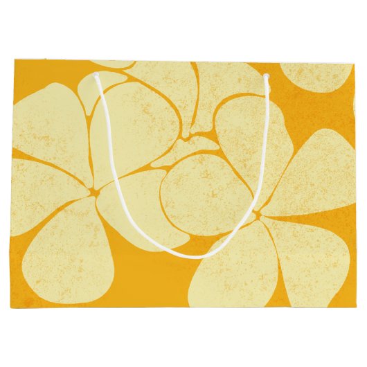 Modern Hawaiian Print model Plumerias Groot Cadeauzakje (Achterkant)