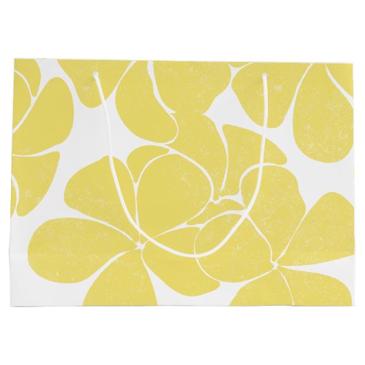 Modern Hawaiian Print model Plumerias Groot Cadeauzakje (Achterkant)