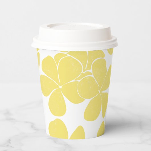 Modern Hawaiian Print model Plumerias Papieren Bekers (Links)