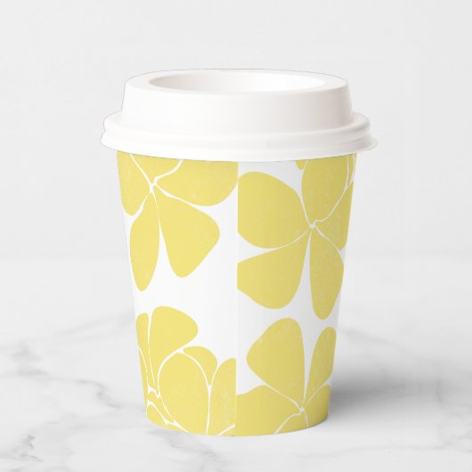 Modern Hawaiian Print model Plumerias Papieren Bekers (Rechts)