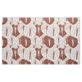 Modern Hawaiian printpatroon anthurium Stof