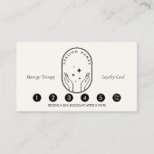 Modern Healing Hands Massage Ivory Loyalty Card (Voorkant)