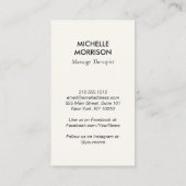 Modern Healing Hands Massage Zwart en Ivoor Logo Visitekaartje (Achterkant)