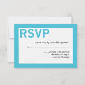 Modern Heart Ampersand Wedding RSVP-kaarten RSVP Kaartje (Voorkant)