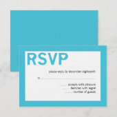 Modern Heart Ampersand Wedding RSVP-kaarten RSVP Kaartje (Voorkant / Achterkant)