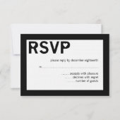 Modern Heart Ampersand Wedding RSVP-kaarten RSVP Kaartje (Voorkant)