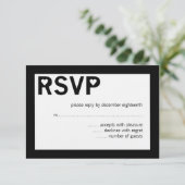 Modern Heart Ampersand Wedding RSVP-kaarten RSVP Kaartje (Staand voorkant)