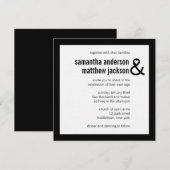 Modern Heart Ampersand Wedding Uitnodiging (Voorkant / Achterkant)