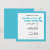 Modern Heart Ampersand Wedding Uitnodiging (Voorkant / Achterkant)