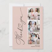 Modern Heart Baby shower Foto Dank je Kaart (Voorkant)