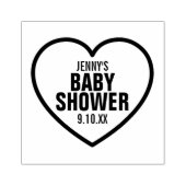 Modern Heart Baby shower Sprinkle Favor Rubberstempel (Afrduk)