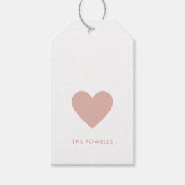 Modern Heart Blush Pink Polka Dots Chic Custom Cadeaulabel