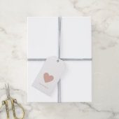 Modern Heart Blush Pink Polka Dots Chic Custom Cadeaulabel (Met Touw)