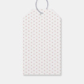 Modern Heart Blush Pink Polka Dots Chic Custom Cadeaulabel (Achterkant)