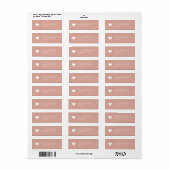 Modern Heart Blush Roze Minimal Chic Love Adres Etiket (Full Sheet)