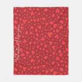 Modern Heart Confetti - Gepersonaliseerd Fleece Deken (Voorkant)