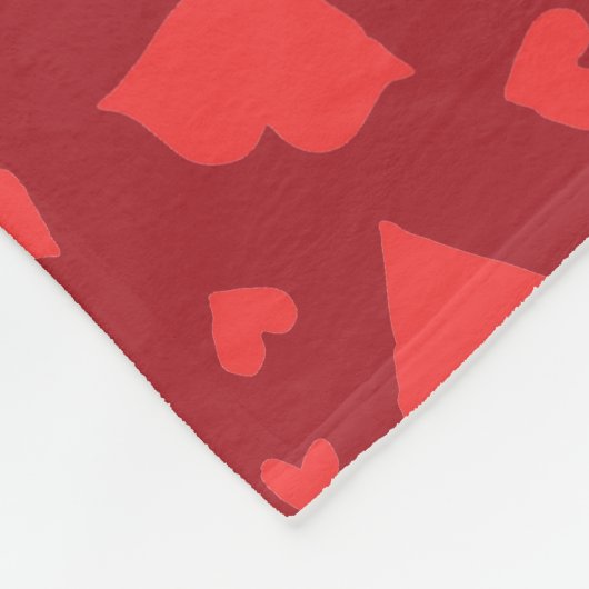 Modern Heart Confetti - Gepersonaliseerd Fleece Deken (Hoek)