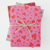 Modern Heart Confetti Valentijnse Trio Inpakpapier Vel (In situ)