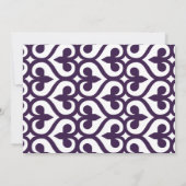 Modern Heart Fleur de Lis Bridal Shower Kaart (Achterkant)