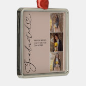 Modern Heart Graduate Foto Metalen Ornament (Rechts)