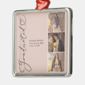 Modern Heart Graduate Foto Metalen Ornament (Links)