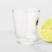 Modern Heart Green I Love Avocado Quote Shot Glas (Links)