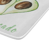Modern Heart Green I Love Avocado Quote Snijplank (Hoek)
