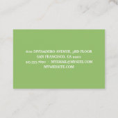 Modern Heart Green I Love Avocado Quote Visitekaartje (Achterkant)