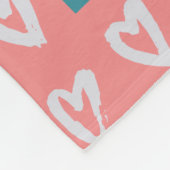 Modern Heart Love Pink Photo Collage Grandma Fleece Deken (Hoek)