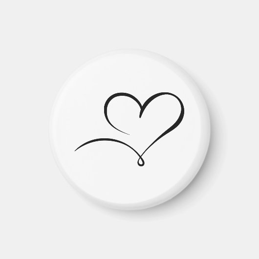Modern Heart Mark Magnet voor doordachte kleine gi (Voorkant)