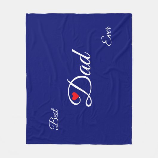 Modern Heart Pa op Royal Blue Fleece Deken (Voorkant)