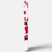 Modern Heart Pattern Monogram Meisly Stylish Case-Mate iPhone Case (Achterkant / Links)