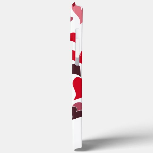 Modern Heart Pattern Monogram Meisly Stylish Case-Mate iPhone Case (Achterkant / Links)