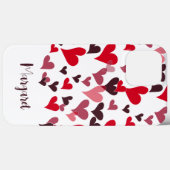 Modern Heart Pattern Monogram Meisly Stylish Case-Mate iPhone Case (Achterkant (horizontaal))