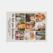 Modern Heart Photo Collage Blanket for Grandma Fleece Deken (Voorkant (Horizontaal))