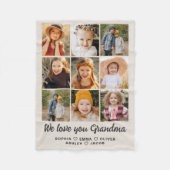 Modern Heart Photo Collage Blanket for Grandma Fleece Deken (Voorkant)