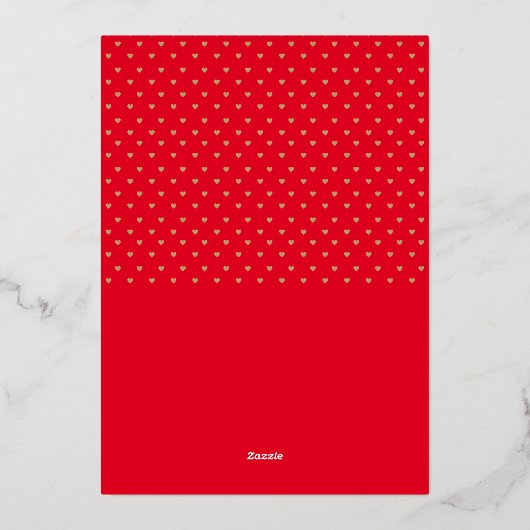 Modern Heart Photo Collage Folie Feestdagenkaart (Achterkant)