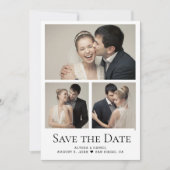 Modern Heart  Photo Collage grid wedding Bedankkaart (Voorkant)