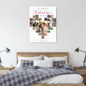 Modern Heart Photo Collage Valentijnsdag Gift Canvas Afdruk (Insitu (Slaapkamer))