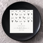 Modern Heart Script & Zwart Lingerie Vrijgezellenf Servet<br><div class="desc">Deze schattige servetten zouden een prachtige aanvulling op uw lingerie party benodigdheden! Voeg eenvoudig uw eigen tekst toe door op de optie "personaliseren" te klikken.</div>
