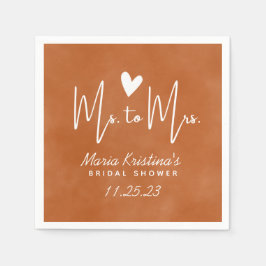 Modern Heart tegen mevrouw Vrijgezellenfeest Terra Servet