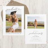 Modern Heart Typography Afstuderen Kaart