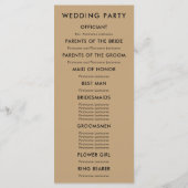 Modern Heart Wedding Programma voor Ceremonie Programmakaart (Achterkant)