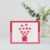 Modern Hearts Colorblock Valentijnsdag Briefkaart (Staand voorkant)