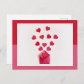 Modern Hearts Colorblock Valentijnsdag Briefkaart (Voorkant / Achterkant)