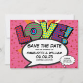 Modern Hearts Confetti Liefde Bruiloft Save The Da Save The Date (Voorkant)