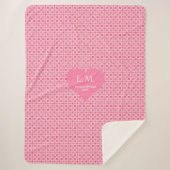 Modern Hearts I Love You Personalized Valentine  Sherpa Deken (Voorkant)