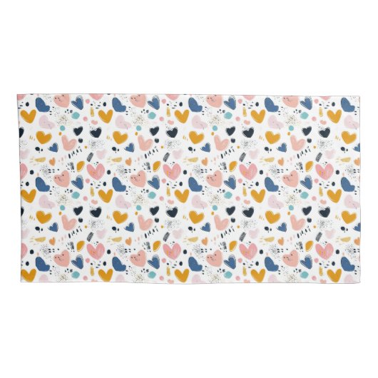 Modern Hearts Kussensloop (Achterkant-Rechts)