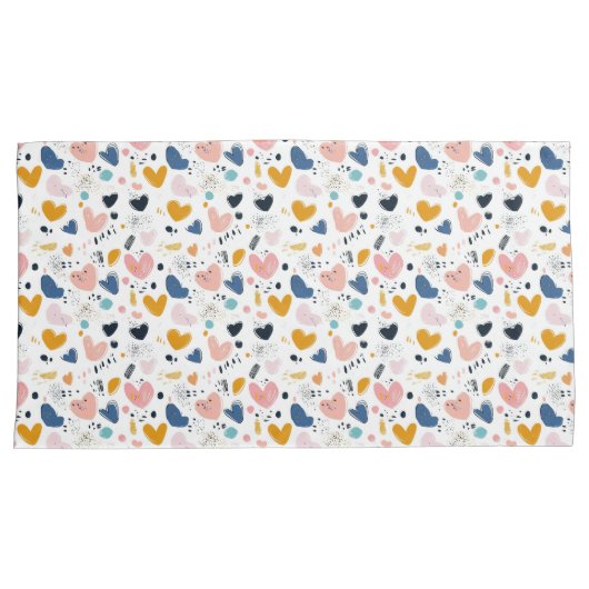 Modern Hearts Kussensloop (Voorkant-Rechts)