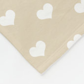 Modern Hearts Pattern 16 B & W Family Foto Fleece Deken (Hoek)